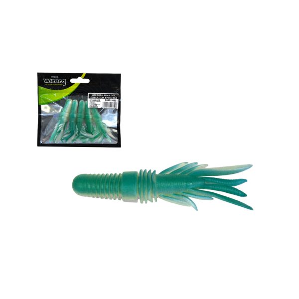 Wizard Bass Grub Green 7cm Artificial Larvae 5pcs