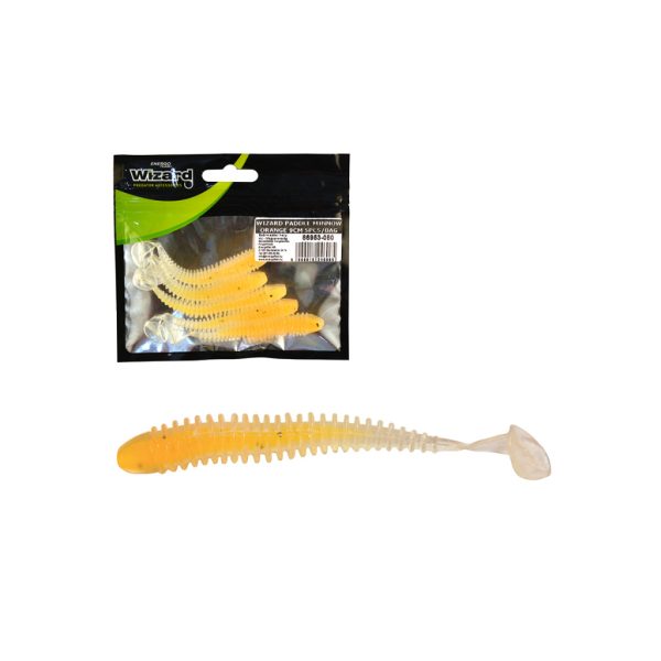 Wizard Power Minnow Orange 9cm Gumihal 5db