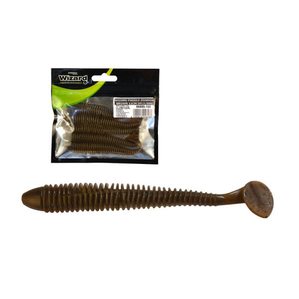Wizard Power Minnow Brown 11cm Gumihal 5db