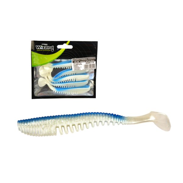 Wizard Ruthless Minnow Blue 10cm Gumihal 5db