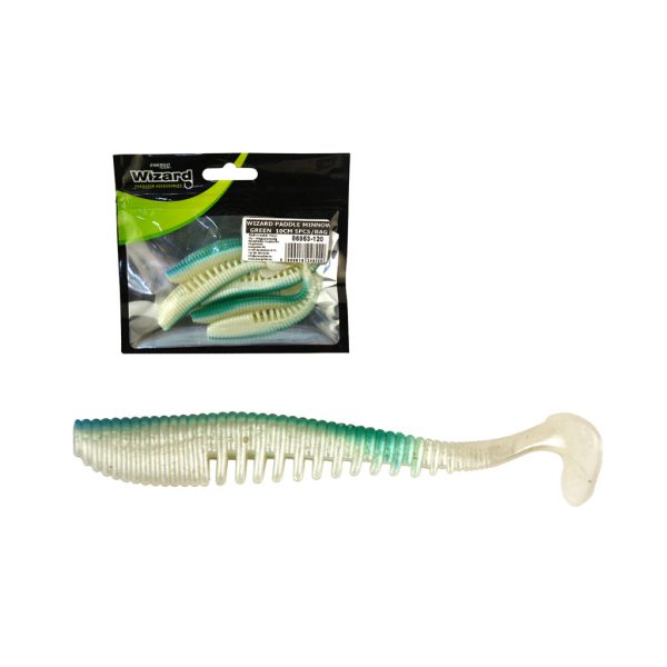 Wizard Ruthless Minnow Green 10cm Gumihal 5db