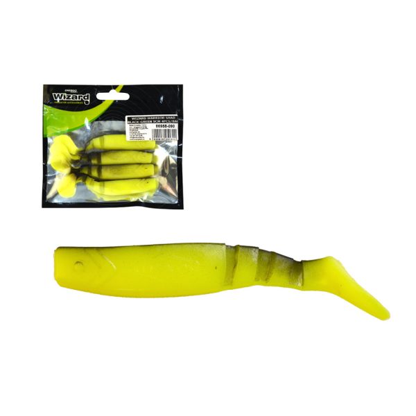 Wizard Warrior Shad Black-Green 9cm Plastic Bait 4pcs