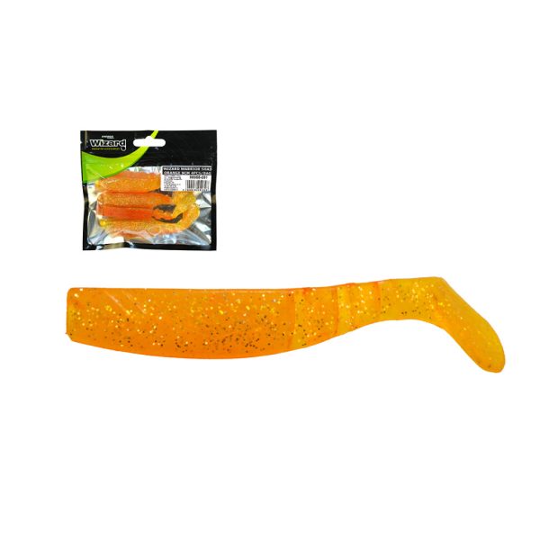 Wizard Warrior Shad Orange 9cm Plastic Bait 4pcs