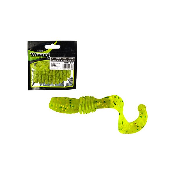 Wizard Harpex Twist Extra Green 5cm Twister 10pcs