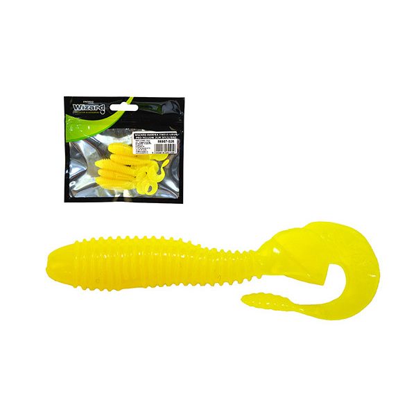 Wizard Harpex Twist Grub Pro Yellow 7cm Twister 5pcs