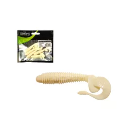 Wizard Harpex Twist Grub Pro White 7cm Twister 5pcs