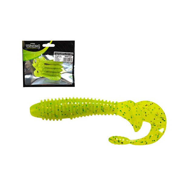 Wizard Harpex Twist Grub Pro Green 7cm Twister 5pcs