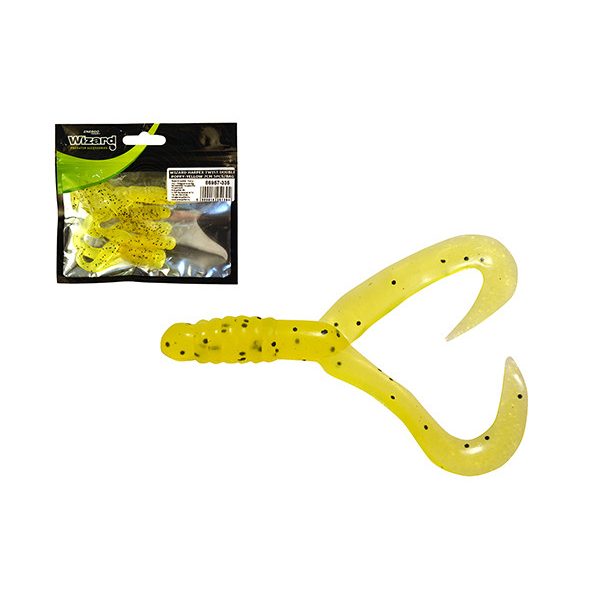 Wizard Harpex Twist Double Poppy-Yellow 7cm Twister 5pcs