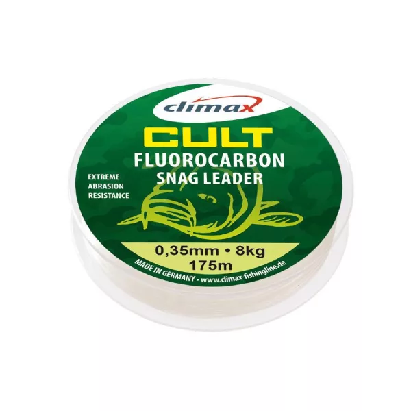 Climax Cult Carp Fluorocarbon Snag Leader 50m 0.60mm 40lb Fluorocarbon Leader Line