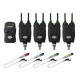 Delphin OPTIMO 9V Bite Alarm Set 4+1 + CSW II Swinger + Snag