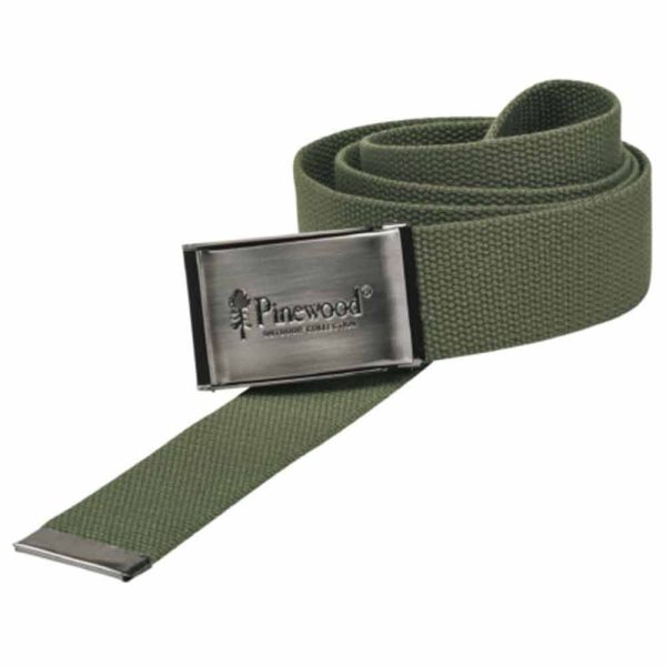 Pinewood Canvas Olive Green Belt #107
