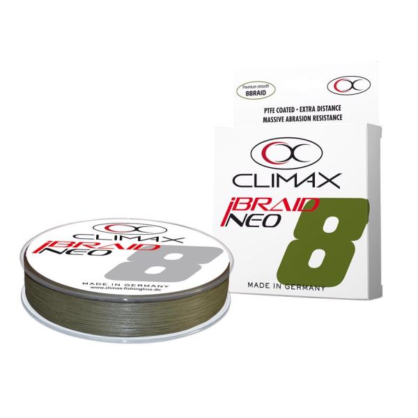 Climax iBraid Neo X8 Olive 135m 0.12mm 8.5kg Braided Mainline