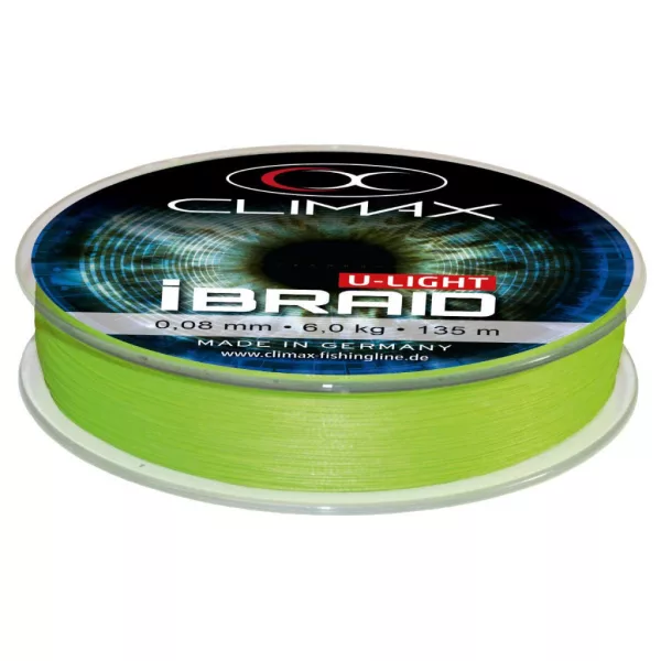 Climax iBraid U-Light Chartreuse 135m 0.04mm 3.0kg Braided Main Line