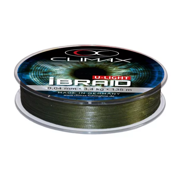 Climax iBraid U-Light Mossgreen 135m 0.04mm 3.0kg Braided Main Line
