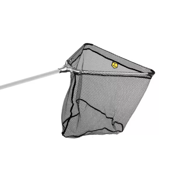 Delphin landing net with metal head connection, rubberized net 70x70/250cm - Landing net handle with net