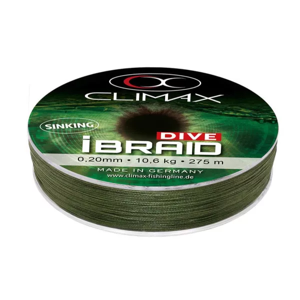 Climax iBraid Dive Sinking Olive Green 135m 0,15mm 7,5kg Braided Main Line