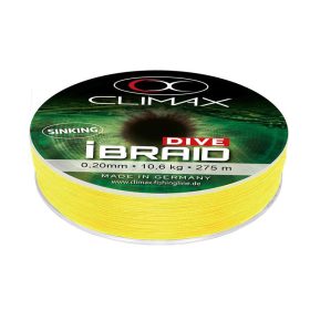   Climax iBraid Dive Sinking Fluo Yellow 275m 0.10mm 4.1kg Braided Mainline