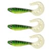 Nevis Twister Shad Vantage Perch 9cm 6,56gr Green-White Plastic Bait 3db