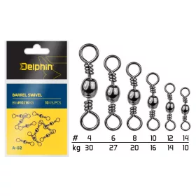 Delphin Barrel Swivel A-02/10pcs BN/10