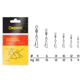 Delphin Rollings swivel with Hooked snap BN/14