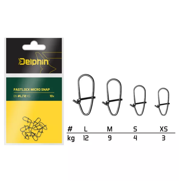 Delphin Fastlock micro snap /10pcs XS/3kg