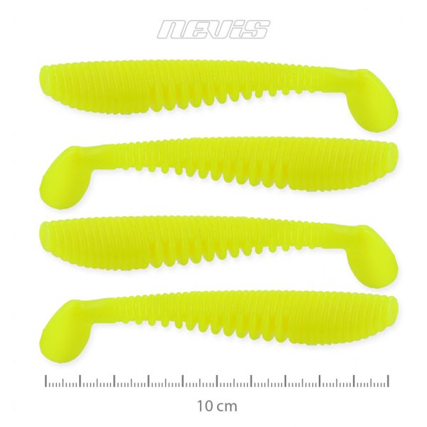 Nevis Impulse Shad 10cm 6,92gr 4pcs/cs Lemon Yellow Plastic bait