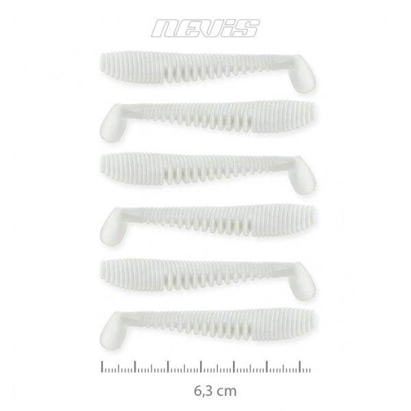 Nevis Impulse Shad 6,3cm 1,77gr 6pcs/cs White Plastic bait