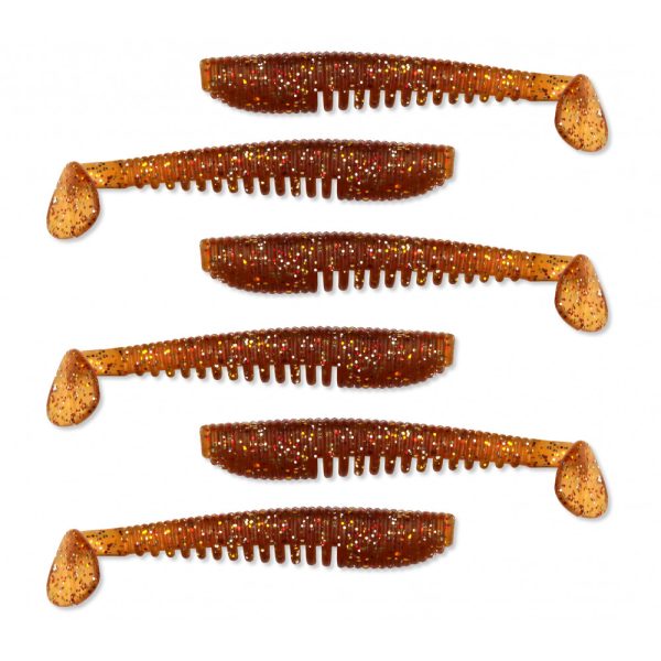 Nevis Impulse Shad 6,3cm 1,77gr 6db/cs Brown Flitter Plastic bait