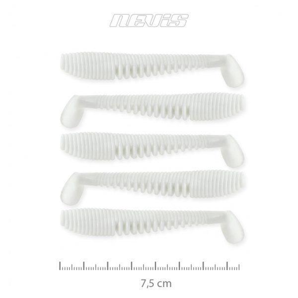 Nevis Impulse Shad 7,5cm 3,05gr 5pcs/cs White Plastic bait