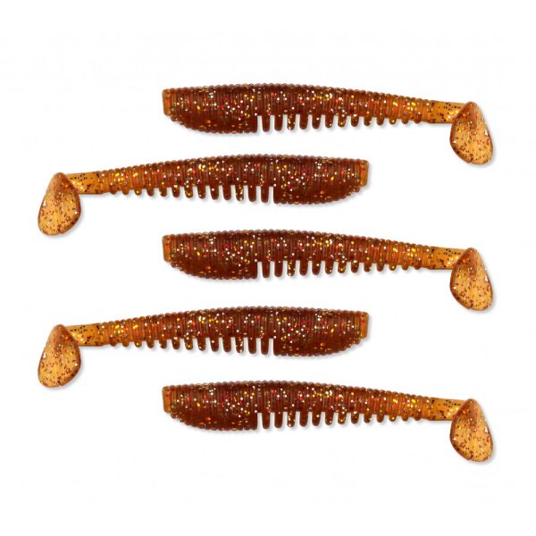 Nevis Impulse Shad 7,5cm 3,05gr 5db/cs Brown Flitter Plastic bait
