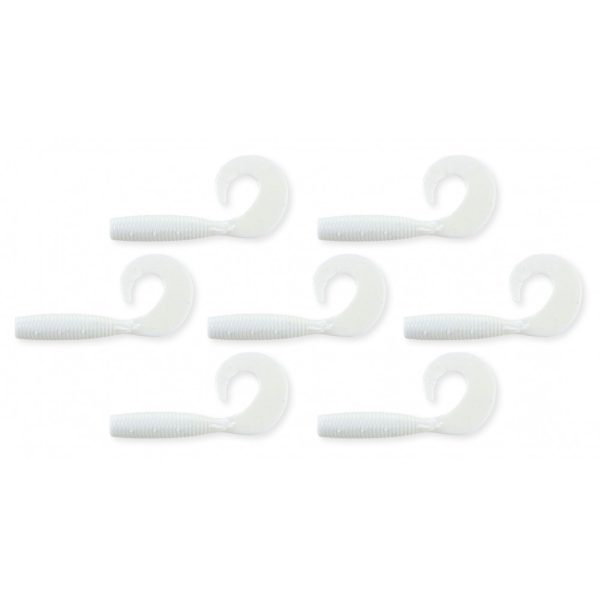 Nevis Twister 6cm 2,54gr 7db/cs White Plastic bait