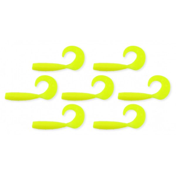 Nevis Twister 6cm 2,54gr 7pcs/cs Yellow Plastic bait