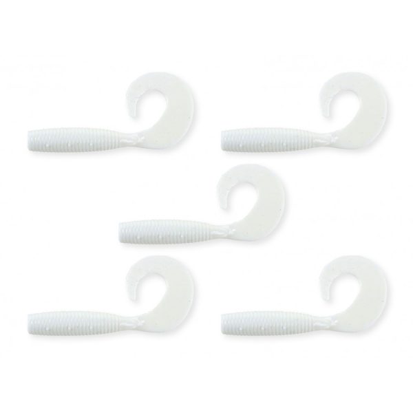 Nevis Twister 7,5cm 4,17gr 5pcs/cs White Plastic bait