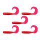 Nevis Twister 7,5cm 4,17gr 5pcs/cs Red Flitter Plastic lures