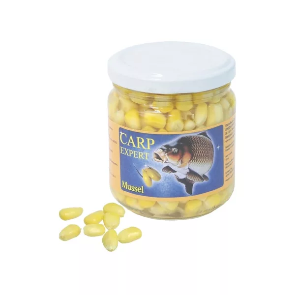Carp Expert Sweetcorn in Liquid 212ml. Mussel