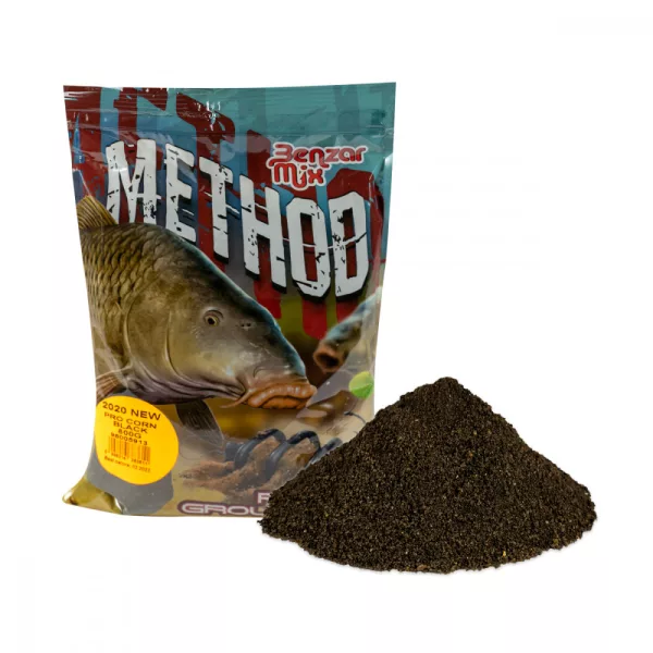 Benzár Mix Seria Method Pro Corn Black Groundbait 800gr