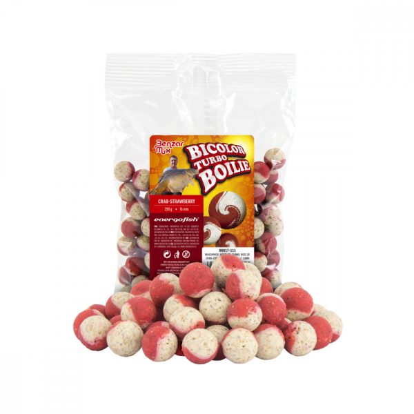Benzar Turbo Boilie Crab-Strawberry 250G 20Mm White-Red