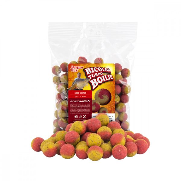 Benzar Turbo Boilie Krill-Scopex 250G 20Mm Red-Yellow