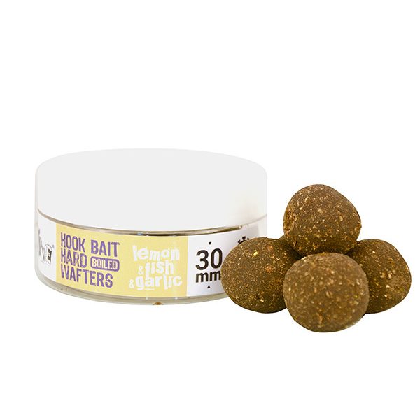 The Big One Hook Bait Hard Wafters Boilie Lemon-Fish-Garlic 30mm Cooked Bait Boilie 150gr