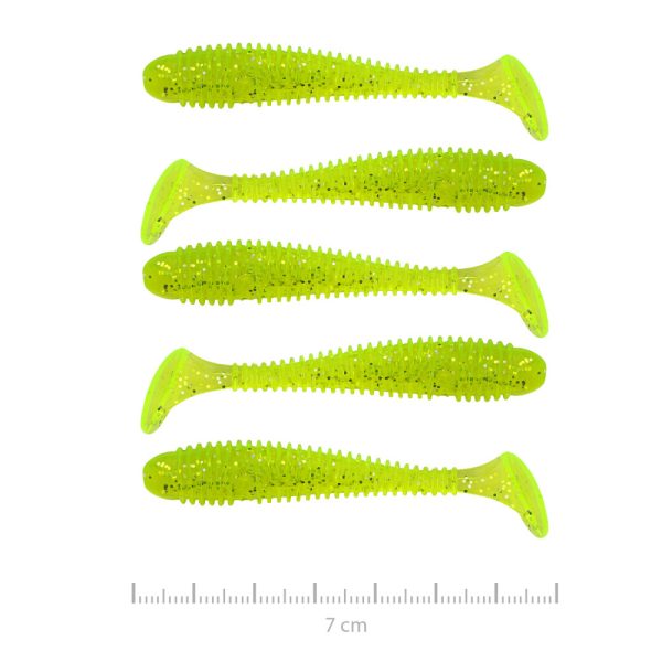 Nevis Vantage Swinger 7cm 2,96gr 5db/cs Fluo Green Flitter I. Plastic bait
