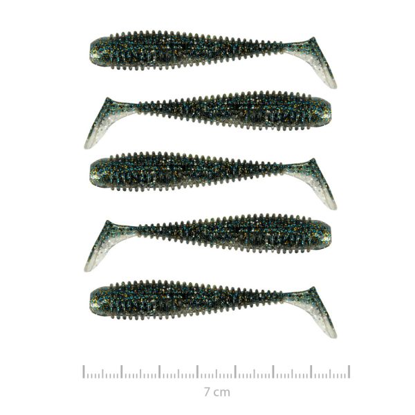 Nevis Vantage Swinger 7cm 2,96gr 5db/cs Blue-Arany Flitter Plastic lures