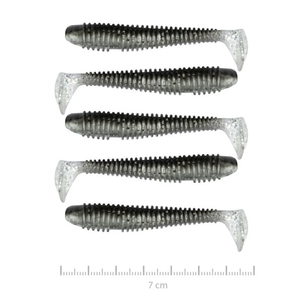 Nevis Vantage Swinger 7cm 2,96gr 5db/cs Black-Silver Flitter Plastic lures