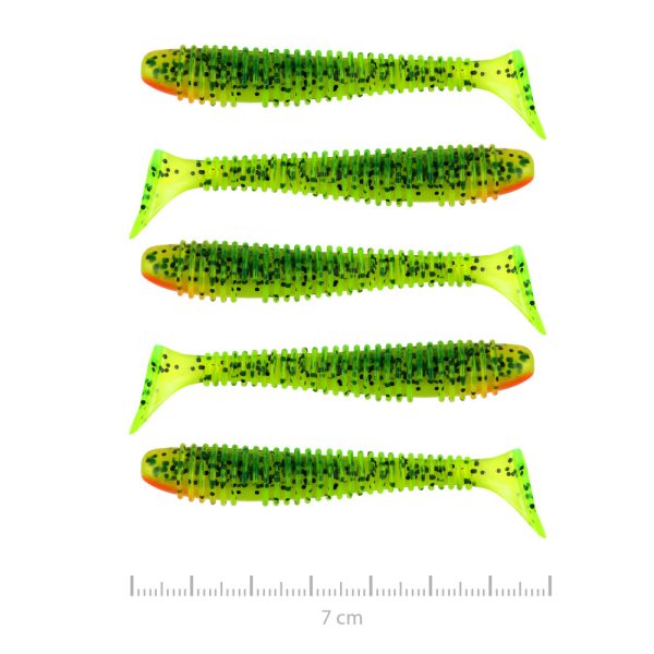 Nevis Vantage Swinger 7cm 2,96gr 5db/cs Green-Orange Flitter Plastic lures