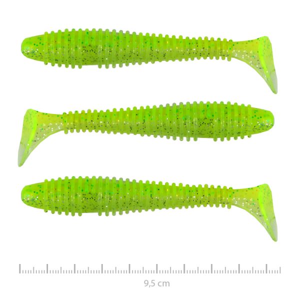 Nevis Vantage Swinger 9,5cm 7,18gr 3db/cs Fluo Green Flitter III Plastic bait
