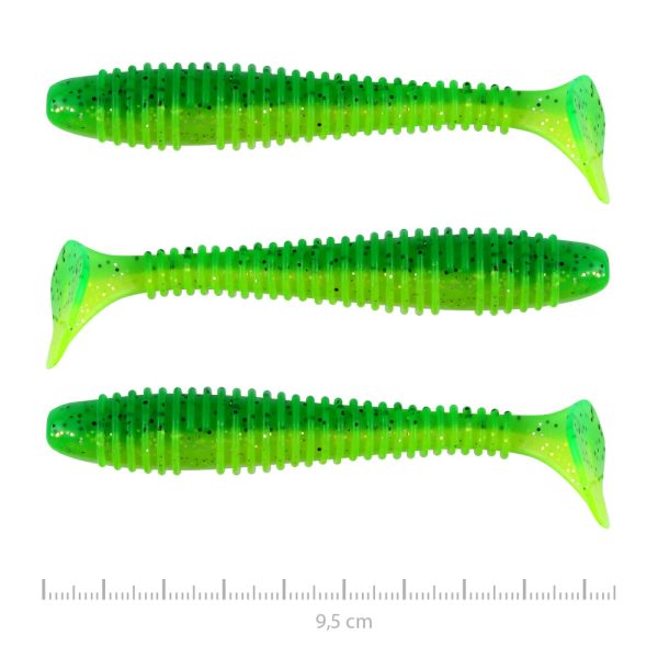 Nevis Vantage Swinger 9,5cm 7,18gr 3db/cs Green Flitter Plastic lures