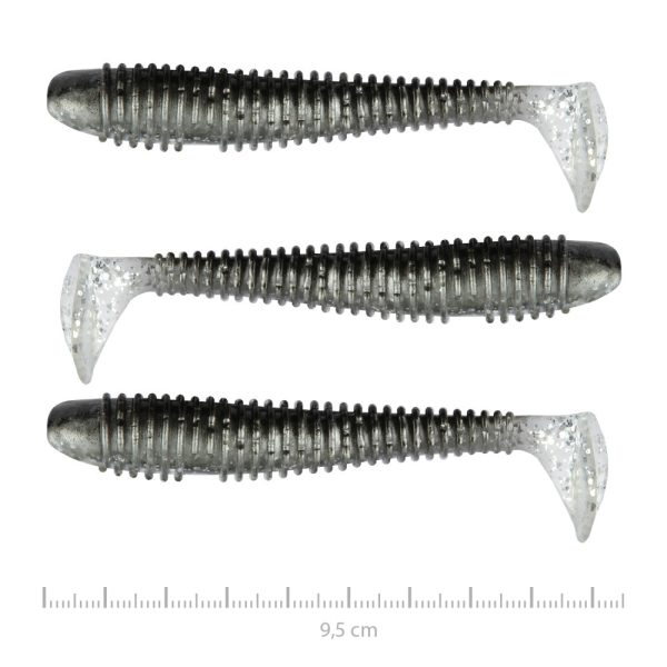 Nevis Vantage Swinger 9,5cm 7,18gr 3db/cs Black-Silver Flitter II Plastic lures