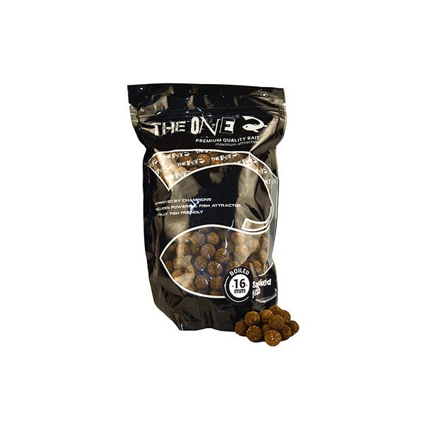 The One Black Boilie 16mm Feeding Boilie 1kg