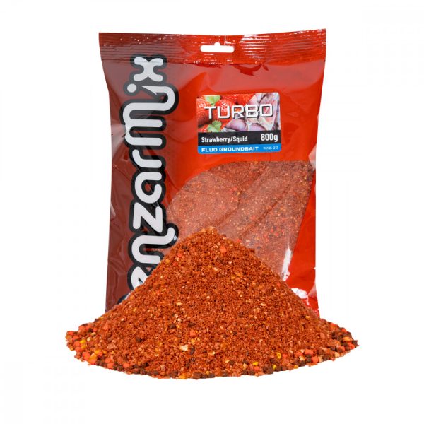 Benzar Fluo Turbo Groundbait Strawberry-Squid 800G