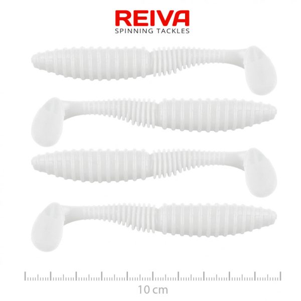 Reiva Zander Power Shad 10cm 7,05gr 4pcs/cs (White) Plastic bait