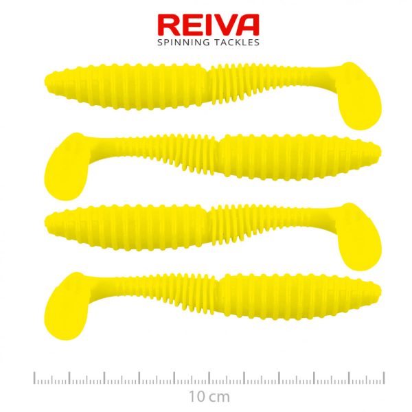 Reiva Zander Power Shad 10cm 7,05gr 4pcs/cs (Lemon Yellow) Plastic bait